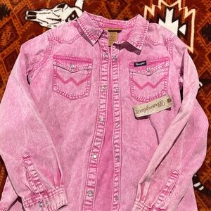 Wrangler Kids Vibrant Pink Jean Jacket
